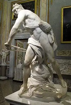 Дж. Л. Бернини. Давид. 1623—1624. Галерея Боргезе, Рим