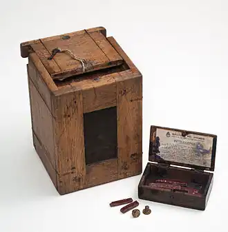 Урна для голосования 1916 года (Музей двухсотлетия).