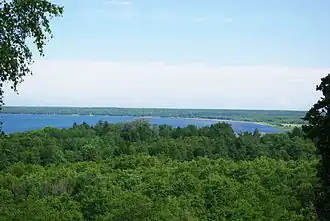 Вид с городища Муукси на залив Колга