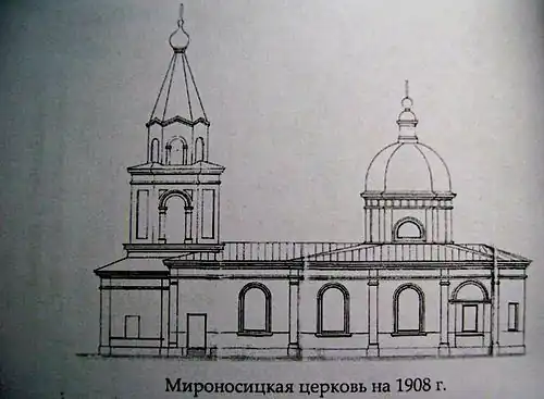 Обмерный план храма 1908 года.