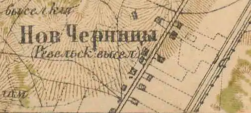 План деревни Новые Черницы. 1885 год