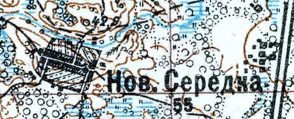 Деревня Новая Серёдка на карте 1926 года