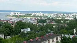 Вид на Комсомольский район из окна гостиницы «Татарстан»