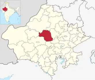 Нагаур на карте