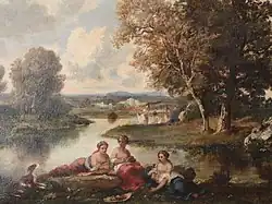 Пейзаж с купальщицами. До 1876. Холст, масло. Музей изящных искусств, Безье, Франция