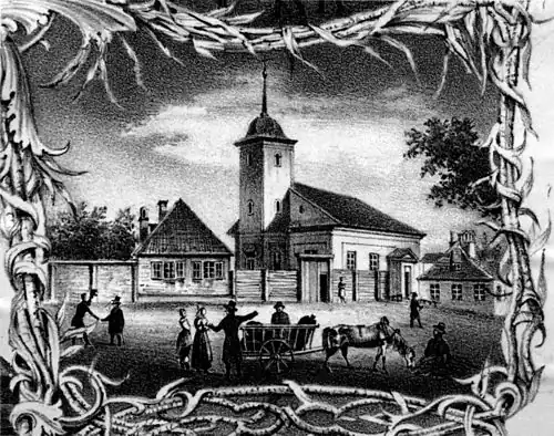 Кирха святого Михаила. Гравюра. 1858&nbsp;год