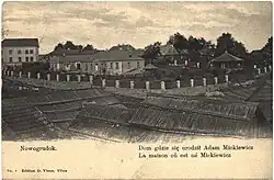 Вид со стороны дома Адама Мицкевича, здание видно слева в углу