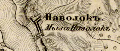 Мыза Наволок на карте 1863 года