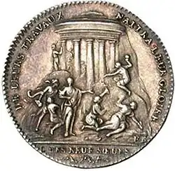 Символ ложи «Les Neuf Sœurs» (1783).