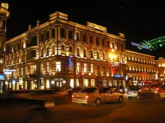 Ночная подсветка здания 90-92 лит Б