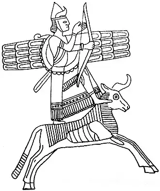 Бог солнца, Шивини, верхом на быке