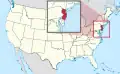 Нью-Джерси на карте США