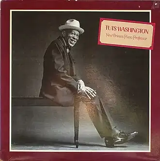 Обложка альбома Татса Вашингтона «New Orleans Piano Professor» (1983)