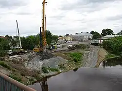 Строительство нового моста через реку Омь
