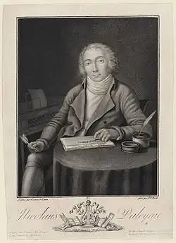 Николя Далейрак: литография, нарисованная Сесарином де С., выгравированная Л.&nbsp;К.&nbsp;Руоттом (1801)