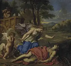 Венера и Адонис.холст, масло 110.5 × 117.5 см.