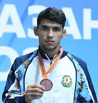 Нихат Мамедли с бронзовой медалью I Игр стран СНГ. Сентябрь 2021 года