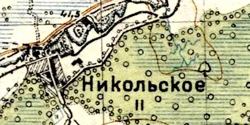 План деревни Никольское. 1941 год