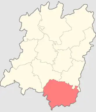 Лукояновский уезд на карте