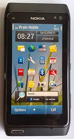 Nokia N8, последний смартфон в серии.