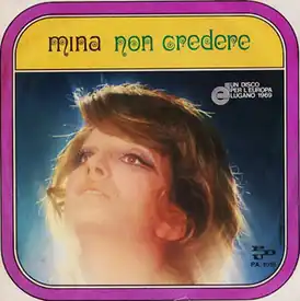 Обложка сингла Мины «Non credere» (1969)