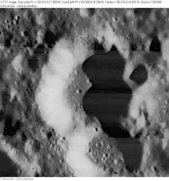 Снимок зонда Lunar Orbiter - I.