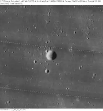 Фрагмент снимка зонда Lunar Orbiter - IV