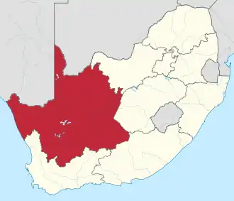 Северо-Капская провинция на карте