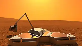 Northern Light Lander на Марсе (в представлении художника)