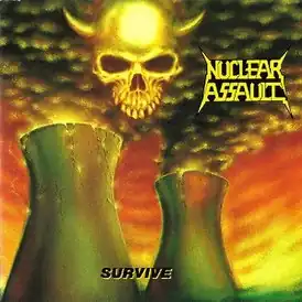 Обложка альбома Nuclear Assault «Survive» (1988)