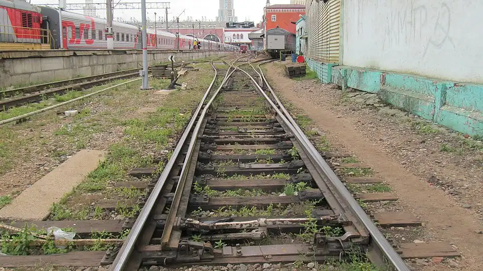 Двойной стрелочный перевод на станции Москва-Пассажирская-Казанская