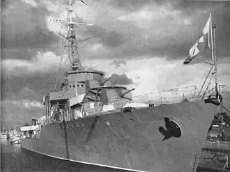 Эсминец «Бужа» в гавани Гдыни