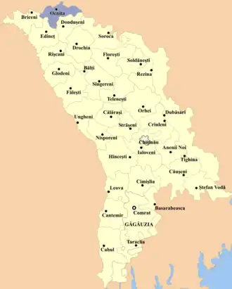 Окницкий район на карте