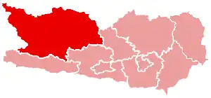 Шпитталь-ан-дер-Драу (округ) на карте