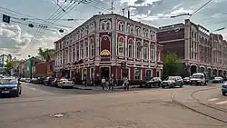 Вид на улицу Октябрьскую от Большой Покровской улицы.