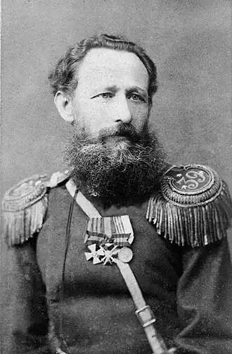 Подполковник 153-го пехотного Бакинского полка С. А. Окулич. Конец 1880-х — начало 1890-х гг.