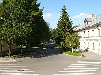 Вид на Оловянку с насыпи моста Александра Невского