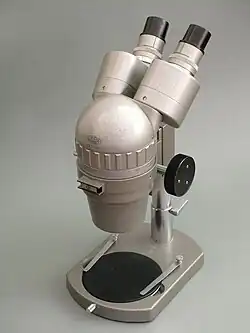 Бинокулярный (стерео) микроскоп Olympus_SZIII Stereo microscope. Модель 1970-х годов