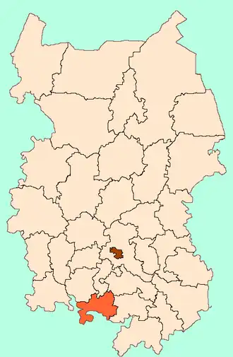 Одесский район на карте