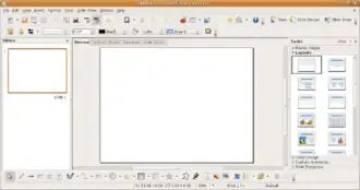 Скриншот программы OpenOffice Impress