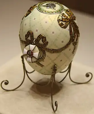 Фирма К. Фаберже, мастер неизвестен. Пасхальное яйцо «Орден Святого Георгия», 1916 г.