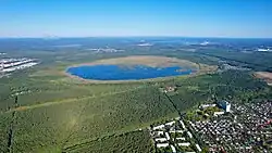 Вид с высоты, в центре озеро Шувакиш