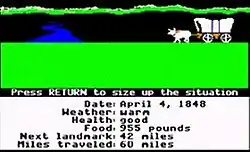 Скриншот игры The Oregon Trail