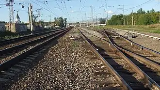 Парк «М», вид из западной горловины станции