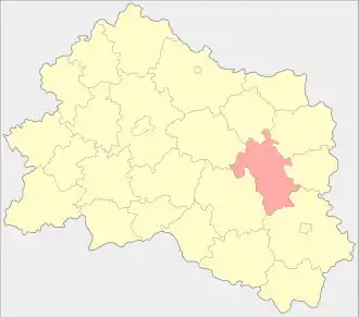 Верховский район на карте