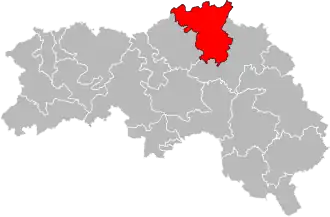 Кантон на карте департамента Орн