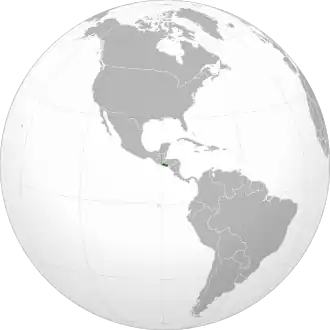 Сальвадор на карте мира