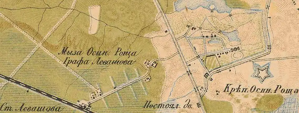 План мызы Осиновая Роща. 1885 год