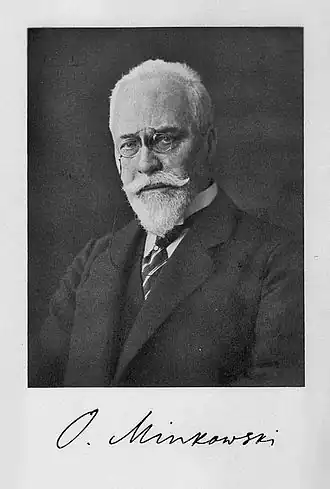 Оскар Минковский(фото с автографом)