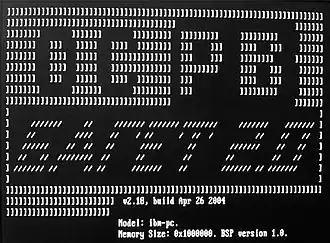 Логотип ОС при старте (ASCII-графика).